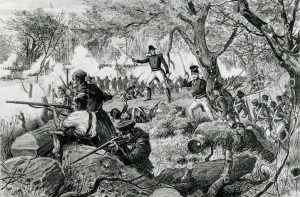 illustration representing the 1813 Battle of Châteauguay