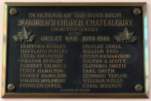 St. Andrews Church - WWI Commemorative Plack