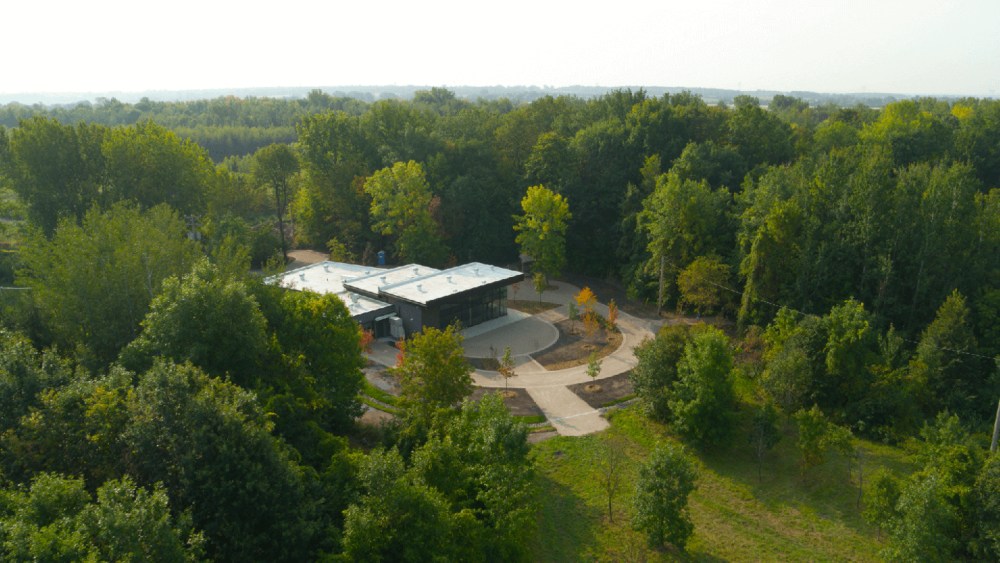 Vue aérienne du Centre écologique Fernand-Séguin